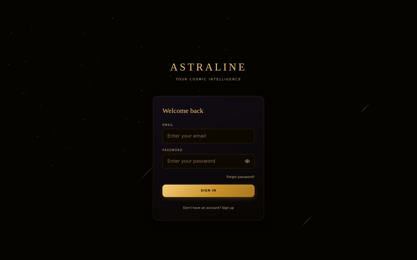 Astraline website and product experience